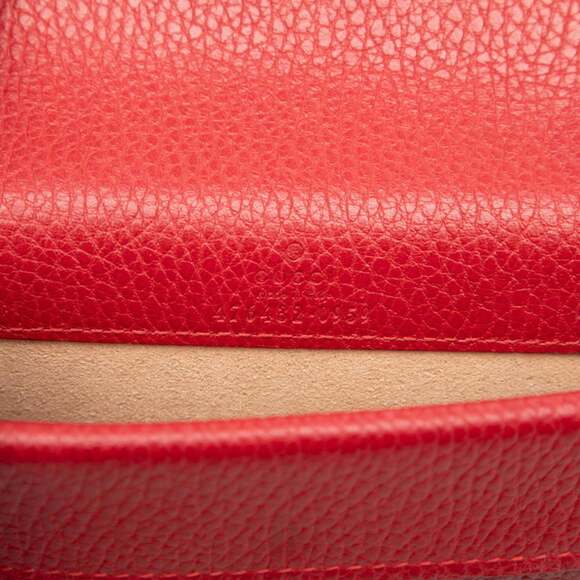 GUCCI Red Leather Shoulder Bag - Picture 5 of 5